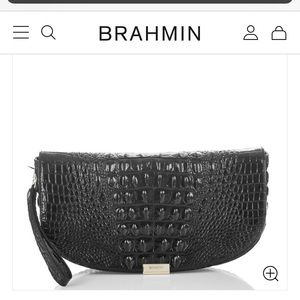 SANDRINE black Brahmin clutch